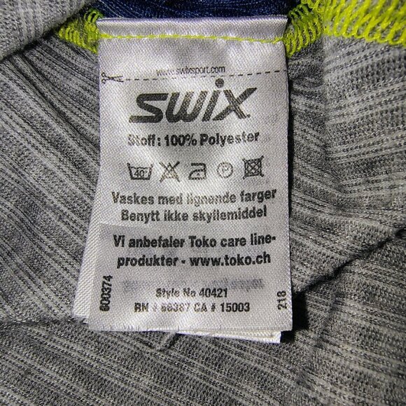 Swix Race X Shirt Mens Size Medium Gray Base Layer 1/4 Zip Performance Mid - Picture 6 of 12